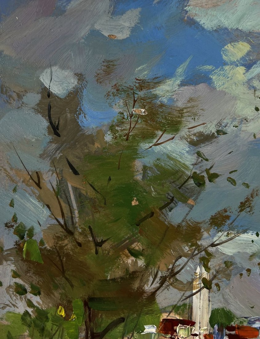 Oil painting River near the village Yuriy Suprunchuk - 6