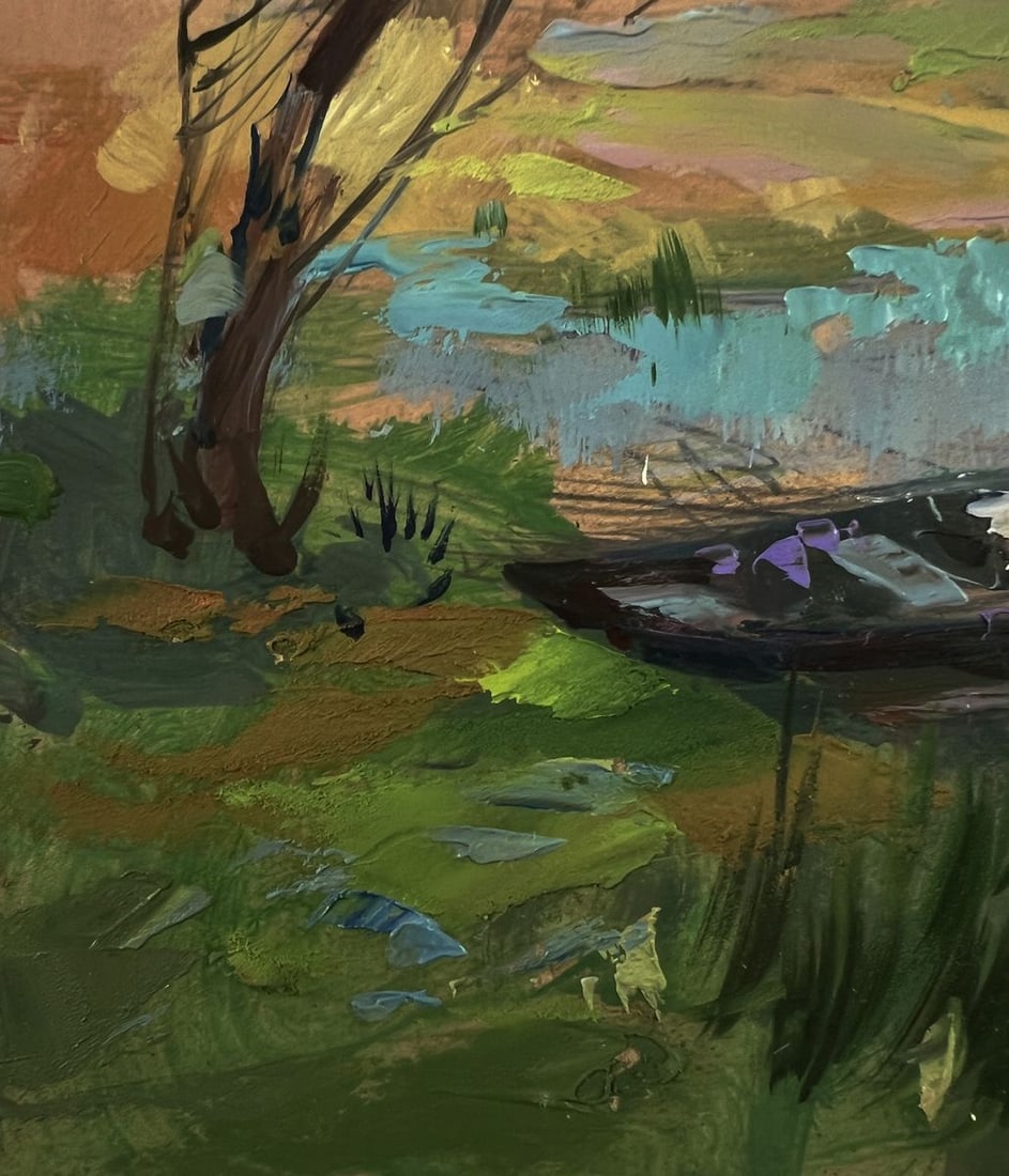 Oil painting River near the village Yuriy Suprunchuk - 7