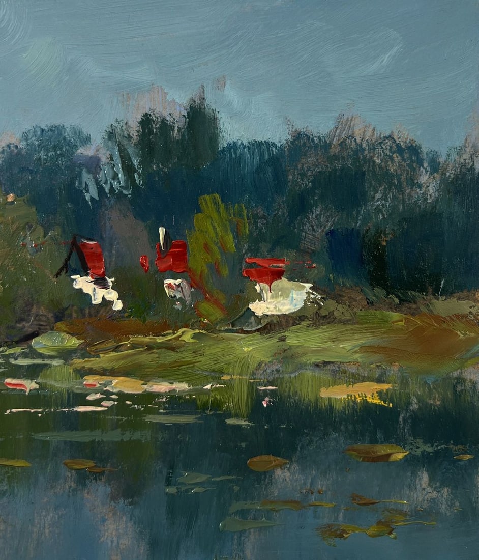 Oil painting Girl on a boat Yuriy Suprunchuk - 4