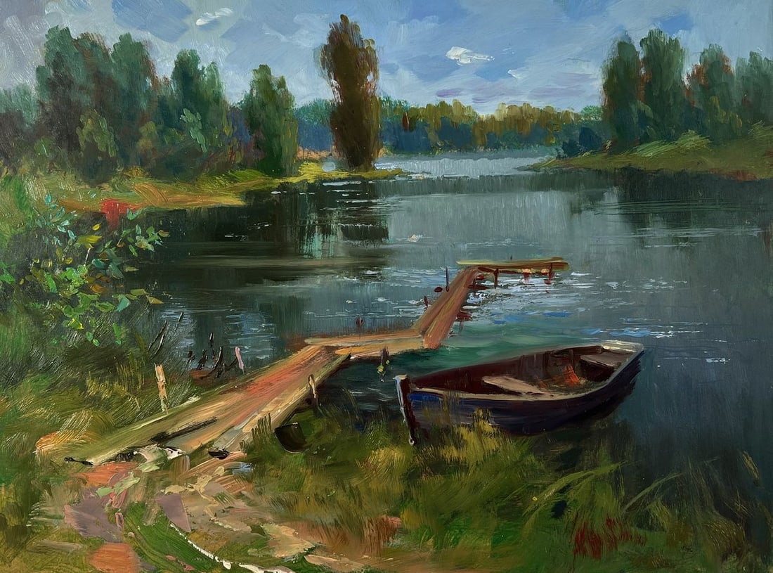 Oil painting The Winding River Yuriy Suprunchuk - 3