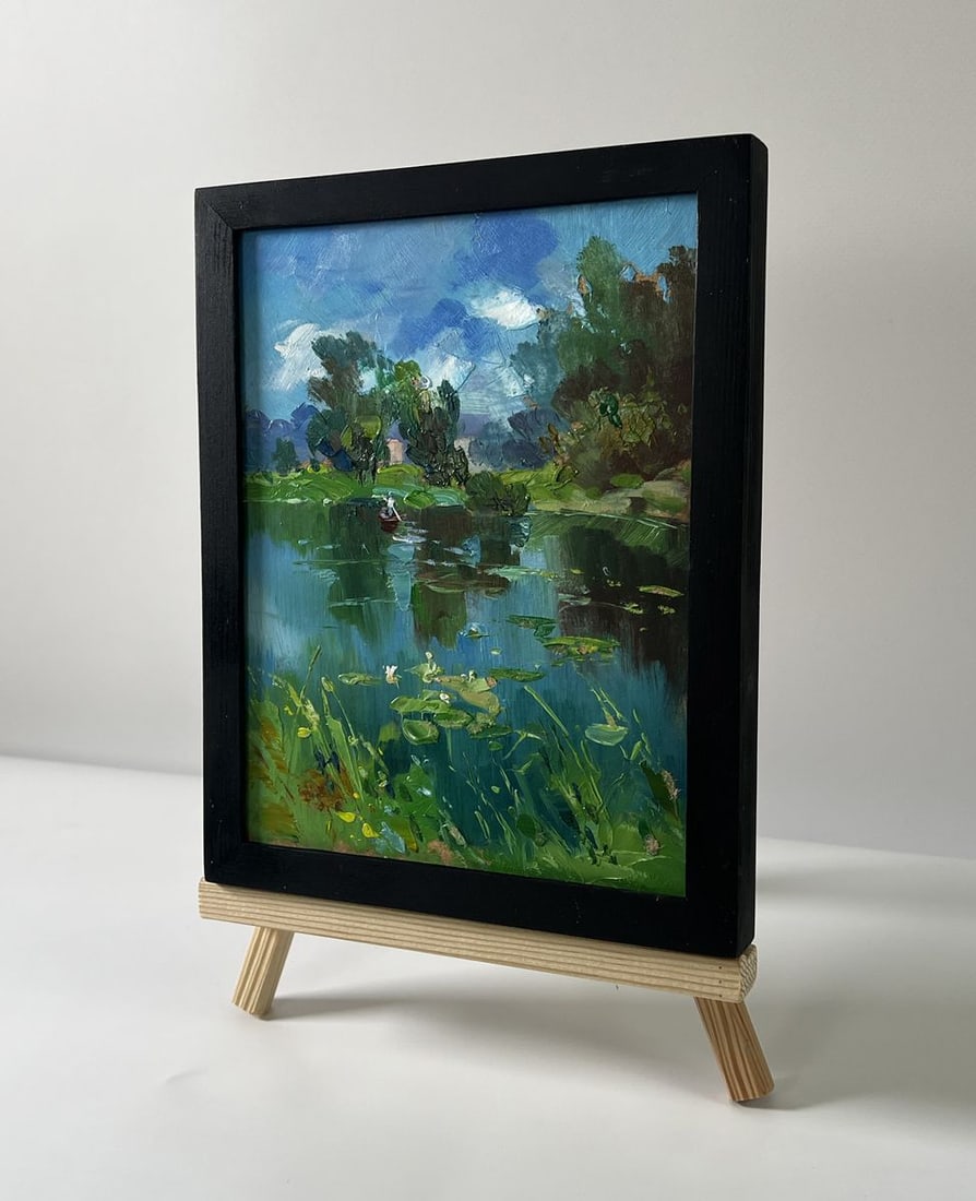 Oil painting Forest river Yuriy Suprunchuk - 2