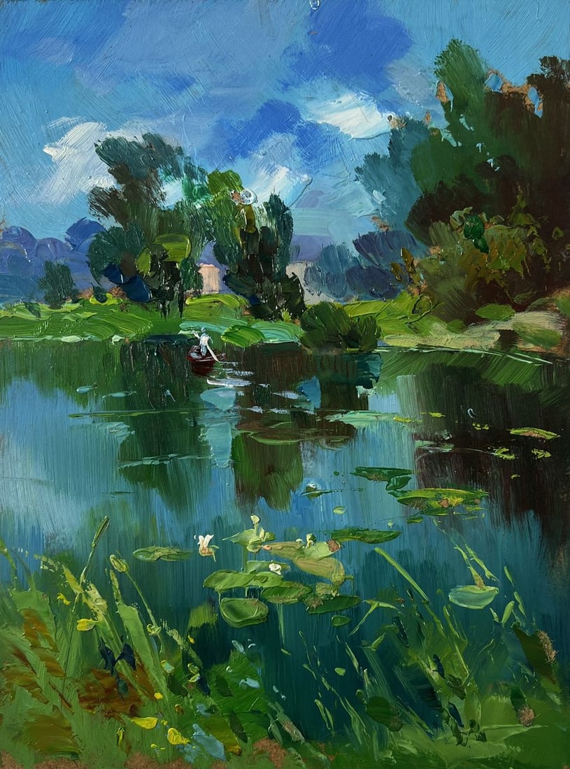 Oil painting Forest river Yuriy Suprunchuk - 3