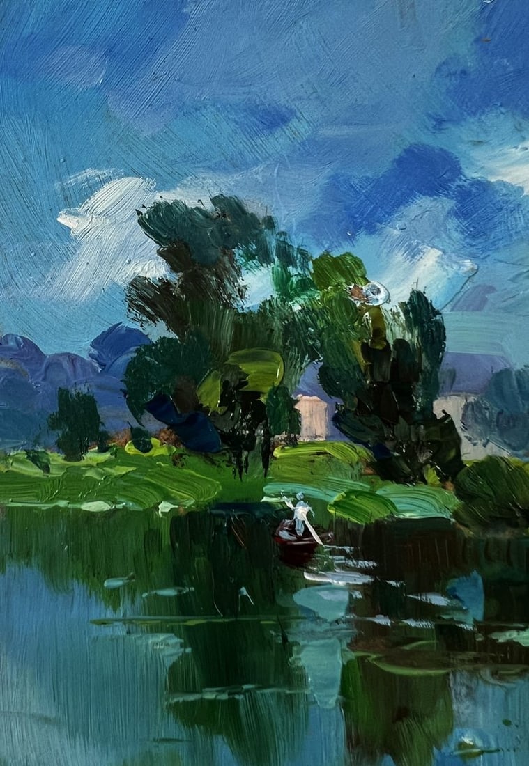 Oil painting Forest river Yuriy Suprunchuk - 5