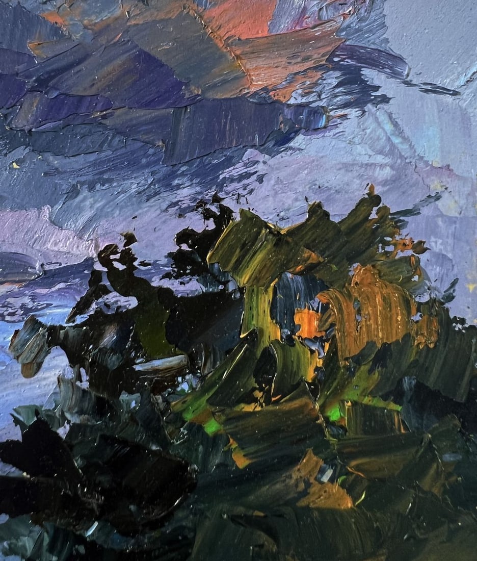 Oil painting A river near a field Boris Serdyuk - 4