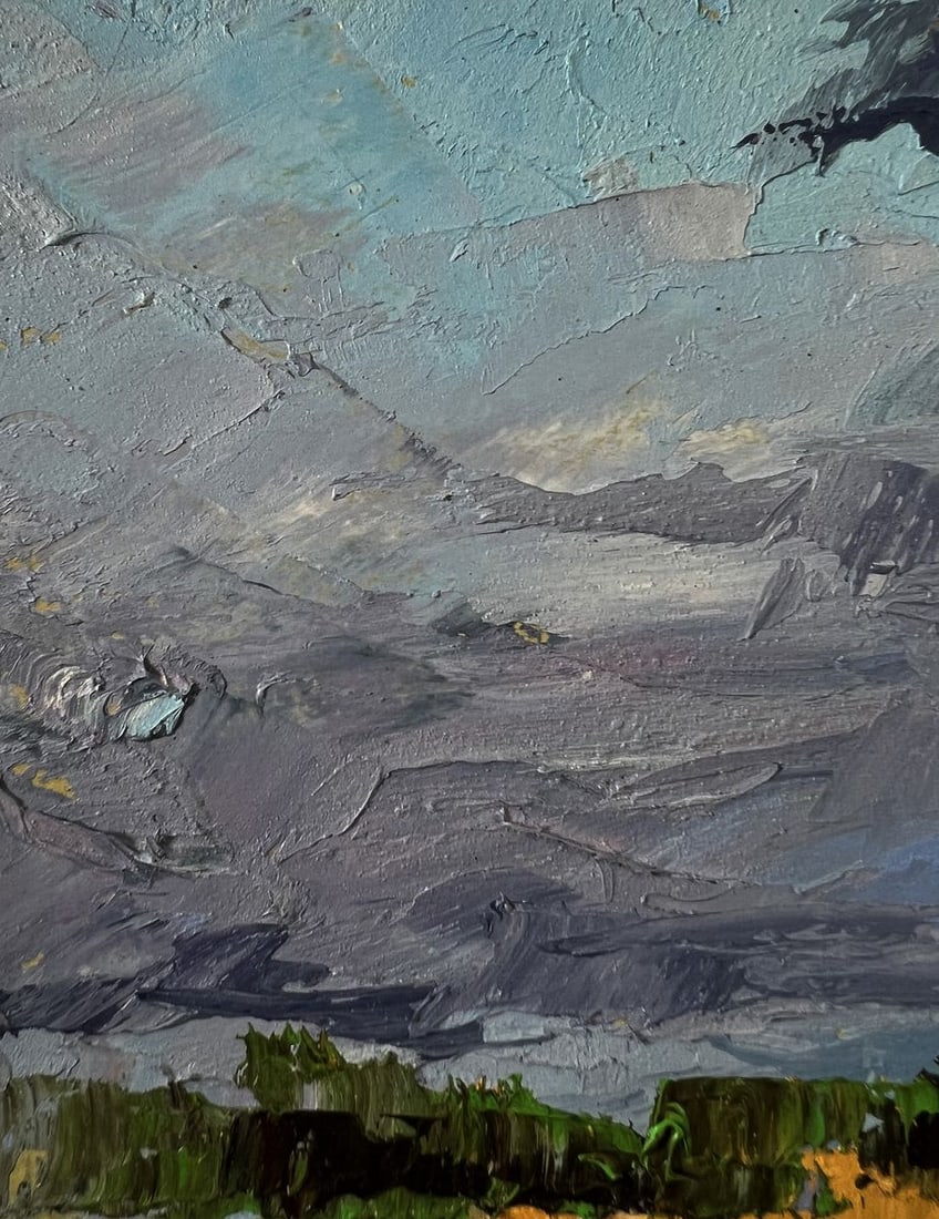 Oil painting A river near a field Boris Serdyuk - 6