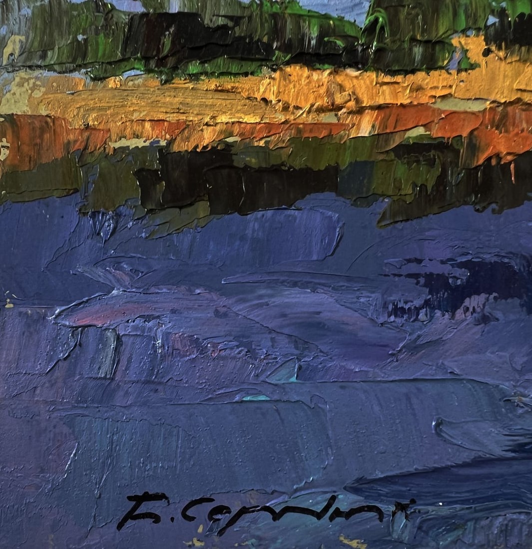 Oil painting A river near a field Boris Serdyuk - 7