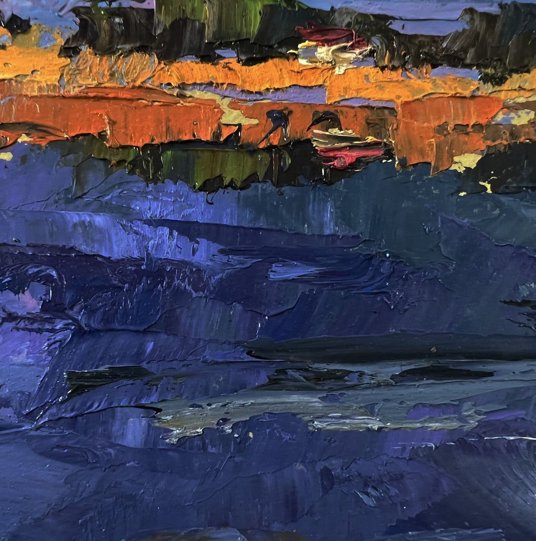 Oil painting A river near a field Boris Serdyuk - 8