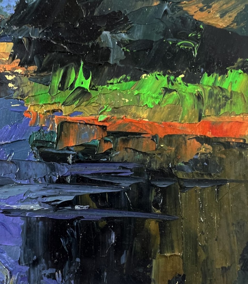 Oil painting A river near a field Boris Serdyuk - 9