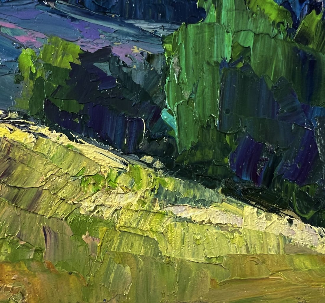 Oil painting The river flows along the forest Boris Serdyuk - 8