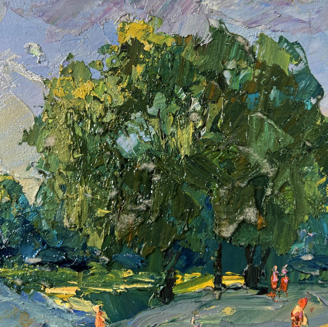 Oil painting People are relaxing on the river Boris Serdyuk - 5