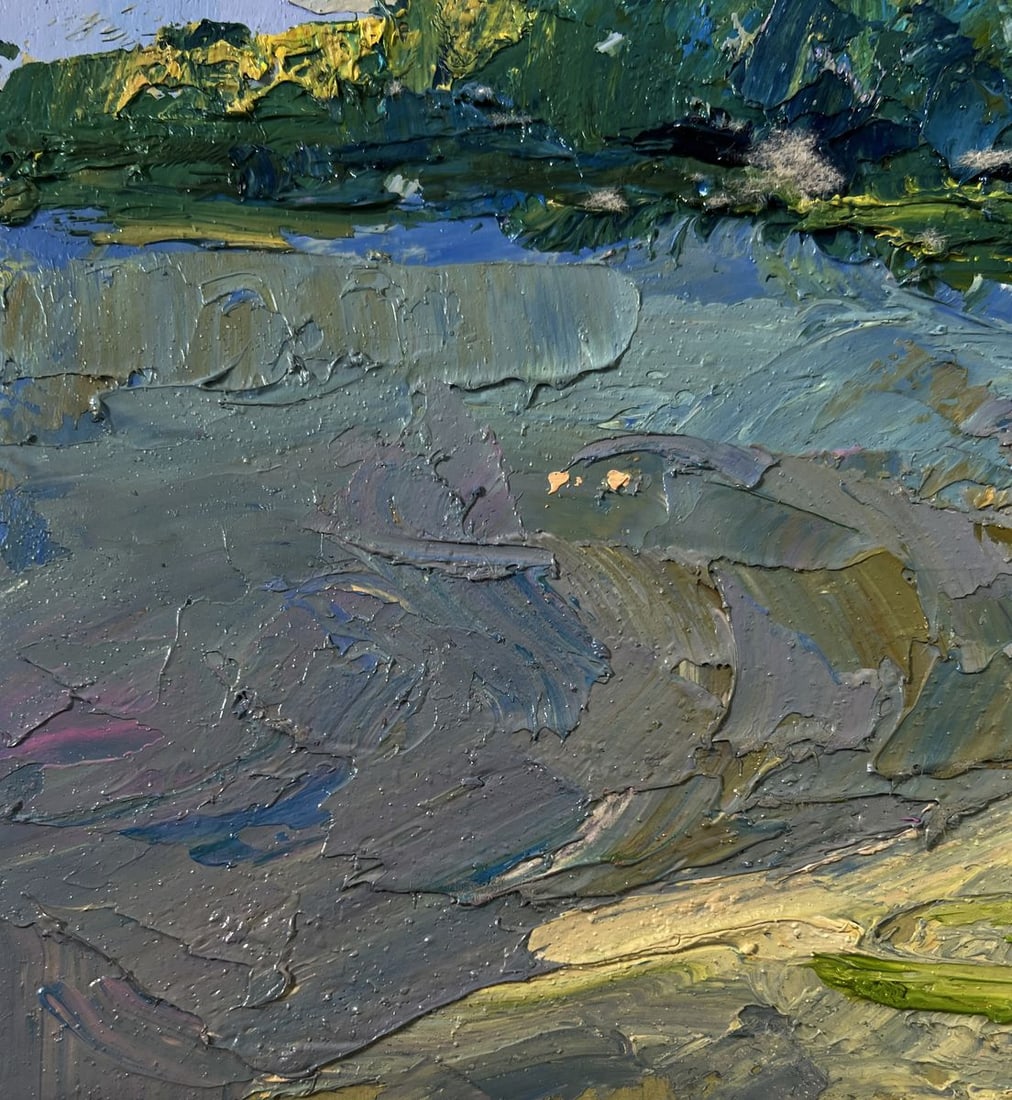 Oil painting People are relaxing on the river Boris Serdyuk - 7