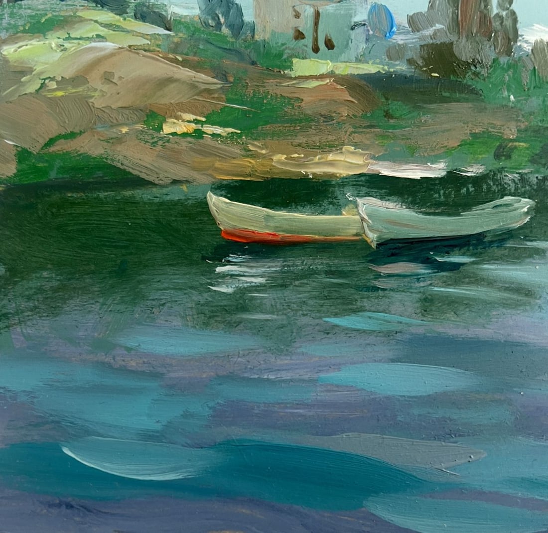Oil painting Summer quiet fishing Yuriy Suprunchuk - 7