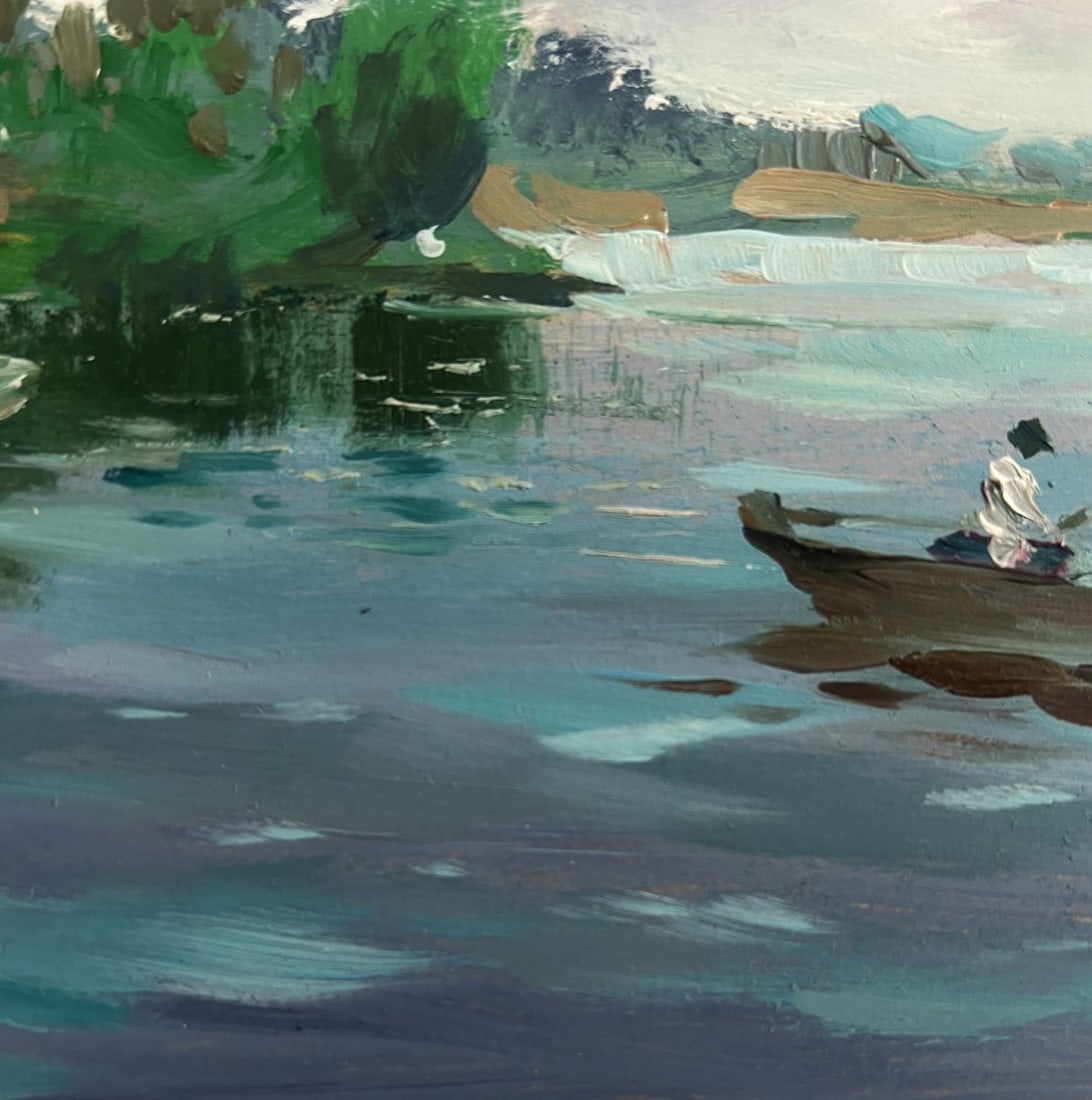 Oil painting Summer quiet fishing Yuriy Suprunchuk - 8
