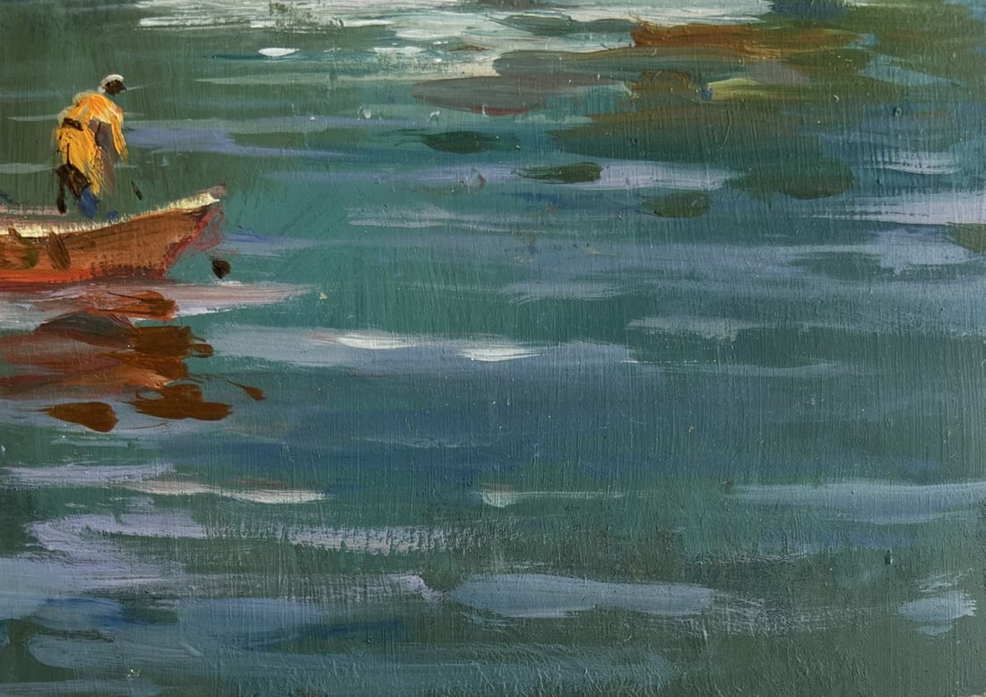 Oil painting At the summer yacht club Yuriy Suprunchuk - 5