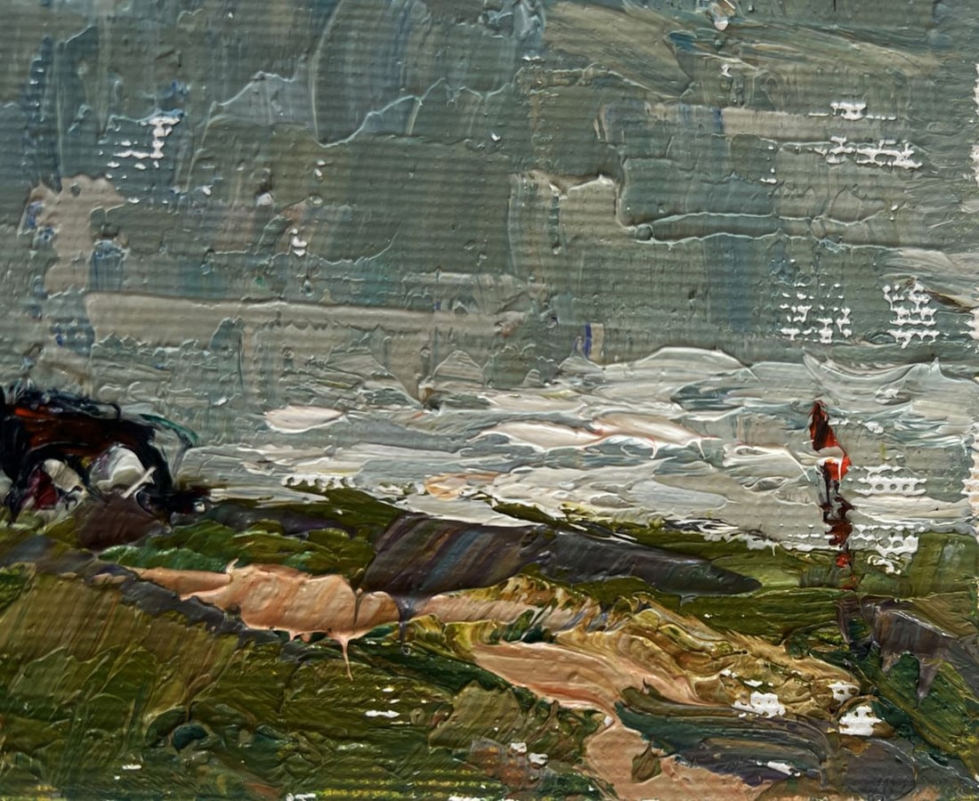 Oil painting At the watering hole Alex Kalenyuk - 4