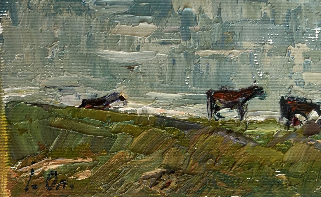 Oil painting At the watering hole Alex Kalenyuk - 7