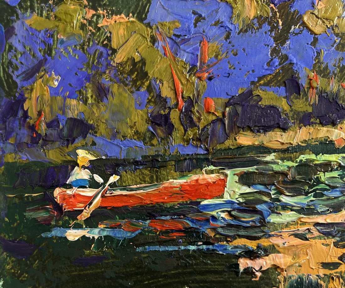 Oil painting Evening boat ride Alex Kalenyuk - 6