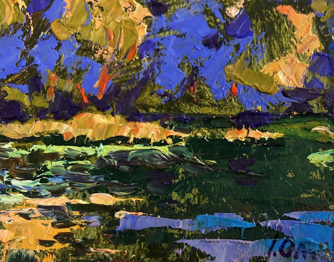 Oil painting Evening boat ride Alex Kalenyuk - 7