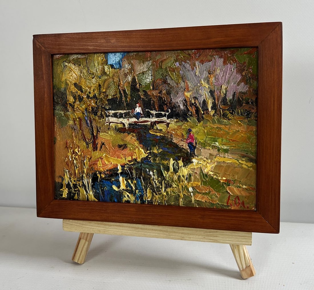 Oil painting Near a quiet river Alex Kalenyuk - 2