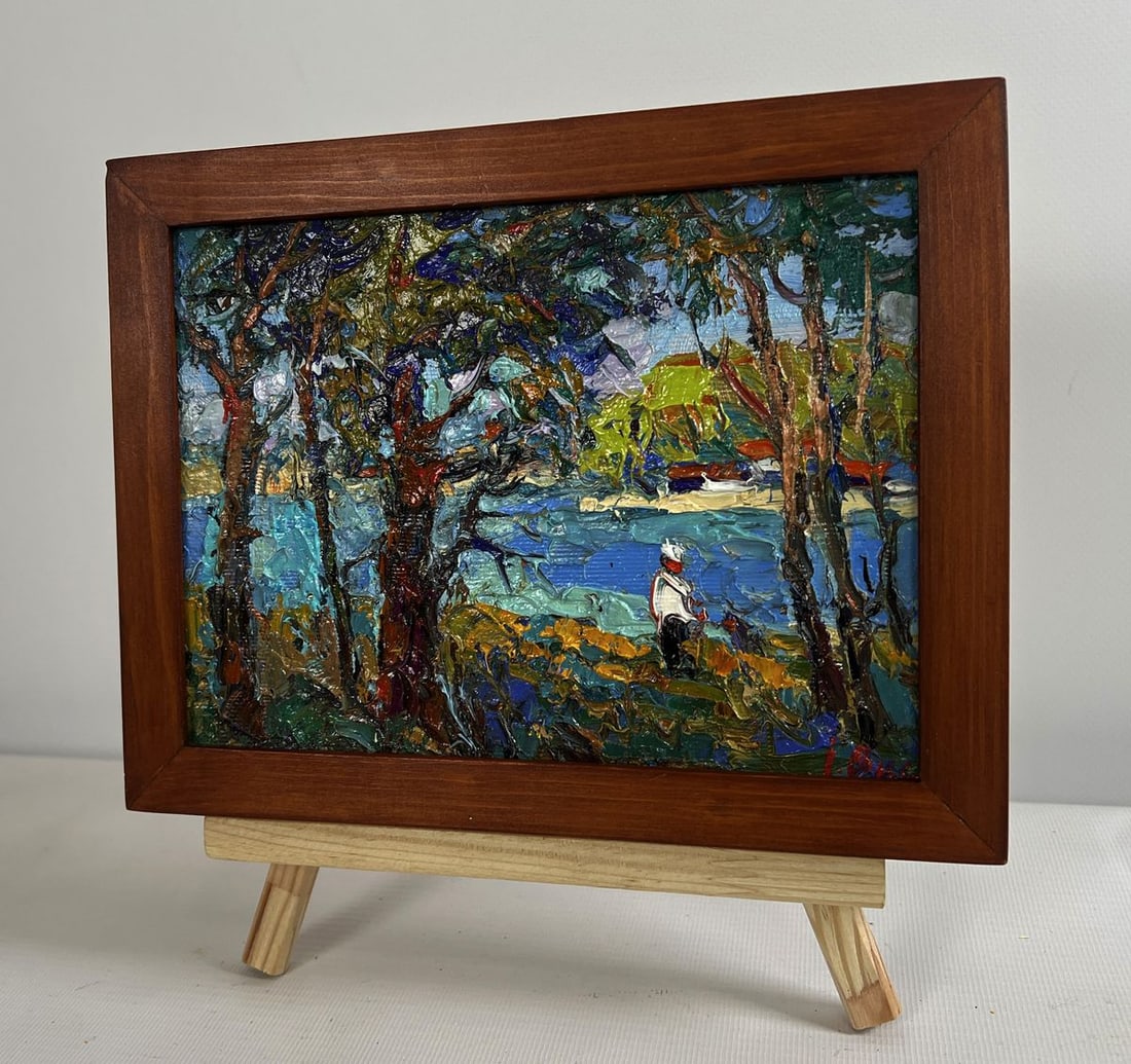 Oil painting In the shade of the trees Oksana Kalenyuk - 2