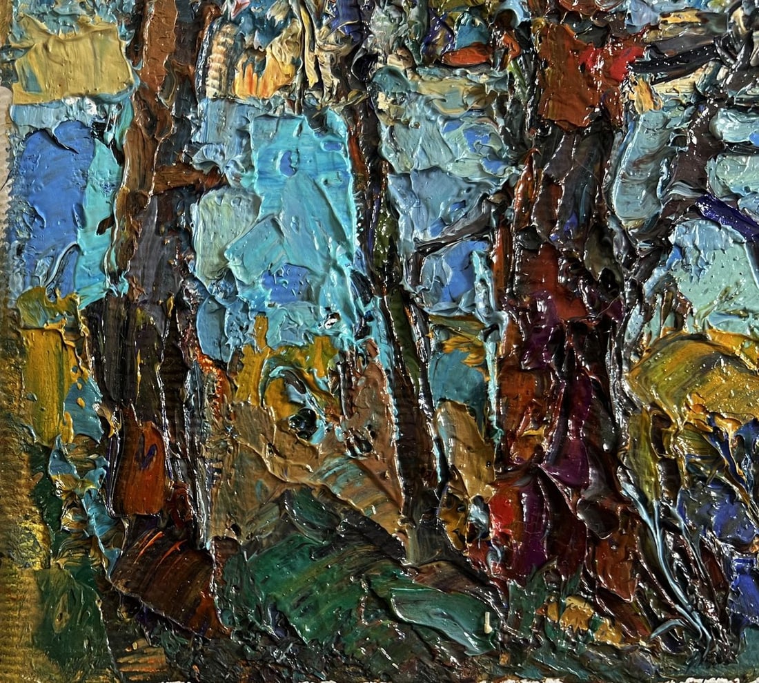 Oil painting In the shade of the trees Oksana Kalenyuk - 5