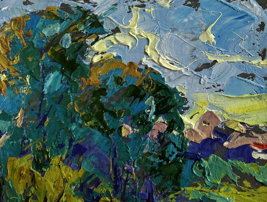 Oil painting On the spring river Alex Kalenyuk - 4