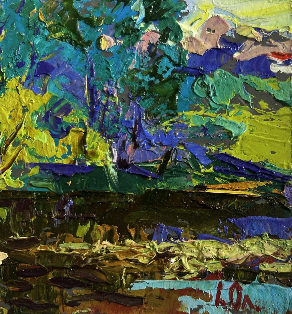 Oil painting On the spring river Alex Kalenyuk - 7