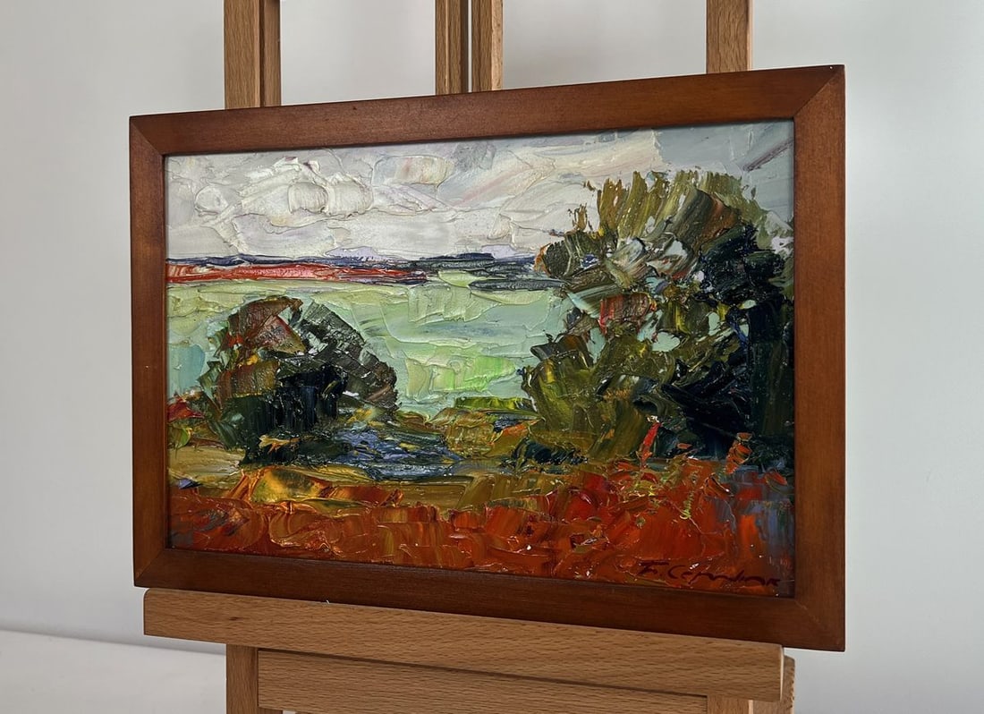 Oil painting Autumn days by the river Boris Serdyuk - 2