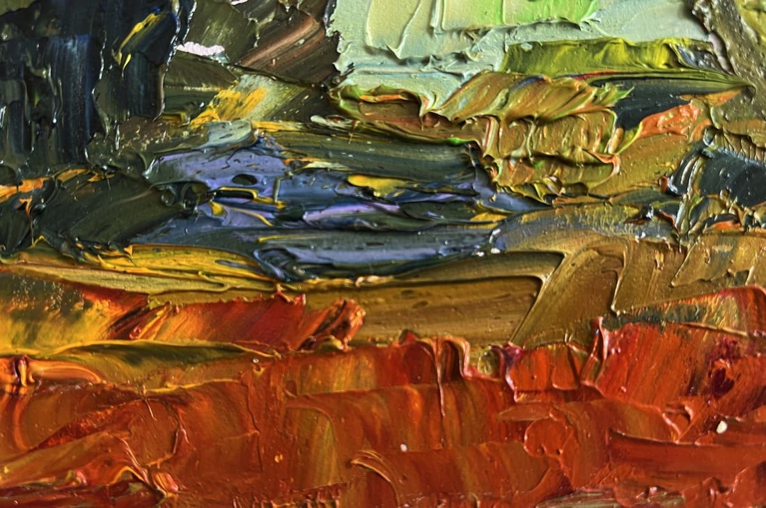 Oil painting Autumn days by the river Boris Serdyuk - 8