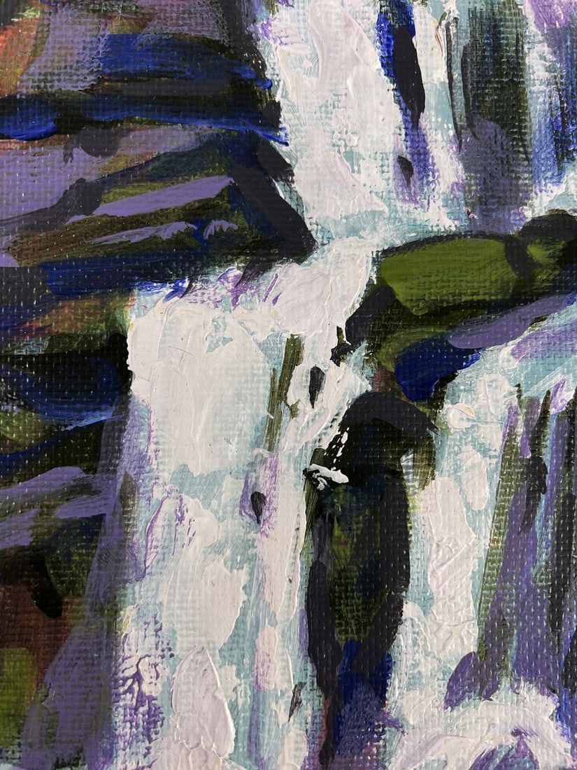 Acrylic painting The sound of water among the rocks Mykhailo Patskan - 6