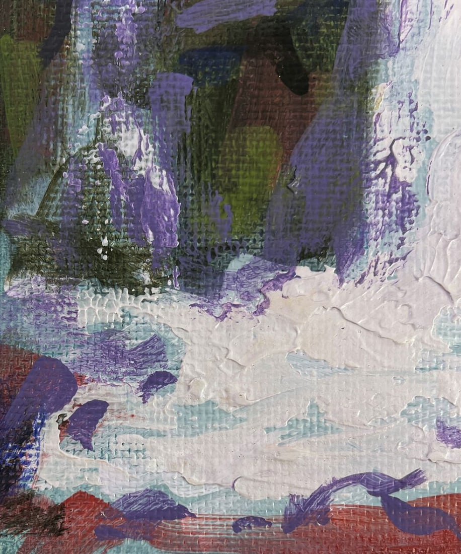 Acrylic painting The sound of water among the rocks Mykhailo Patskan - 7