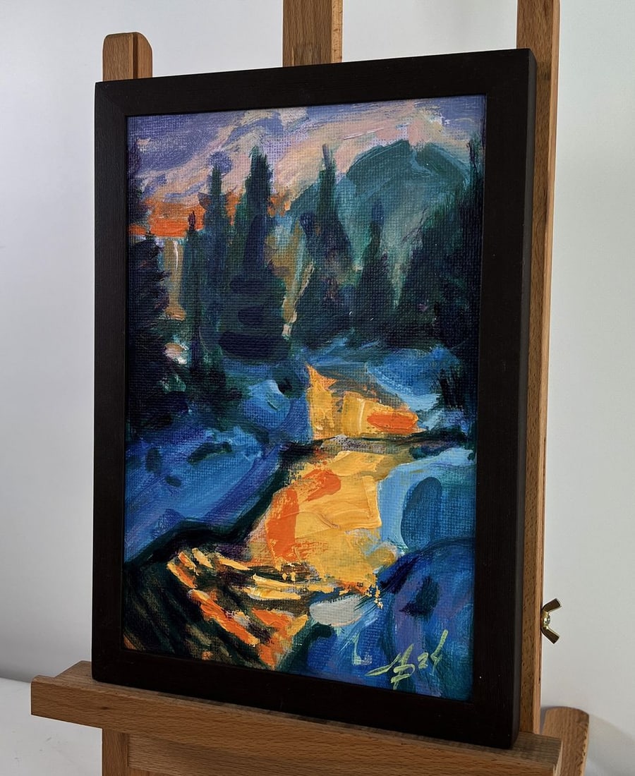 Acrylic painting Reflection of nature Mykhailo Patskan - 2