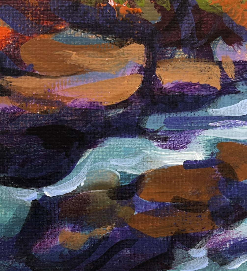 Acrylic painting Mountain river Mykhailo Patskan - 7