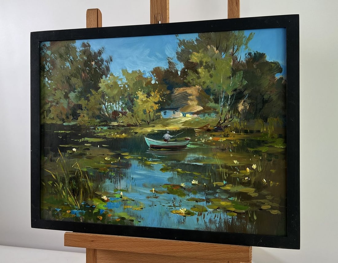 Oil painting Quiet fishing Yuriy Suprunchuk - 2