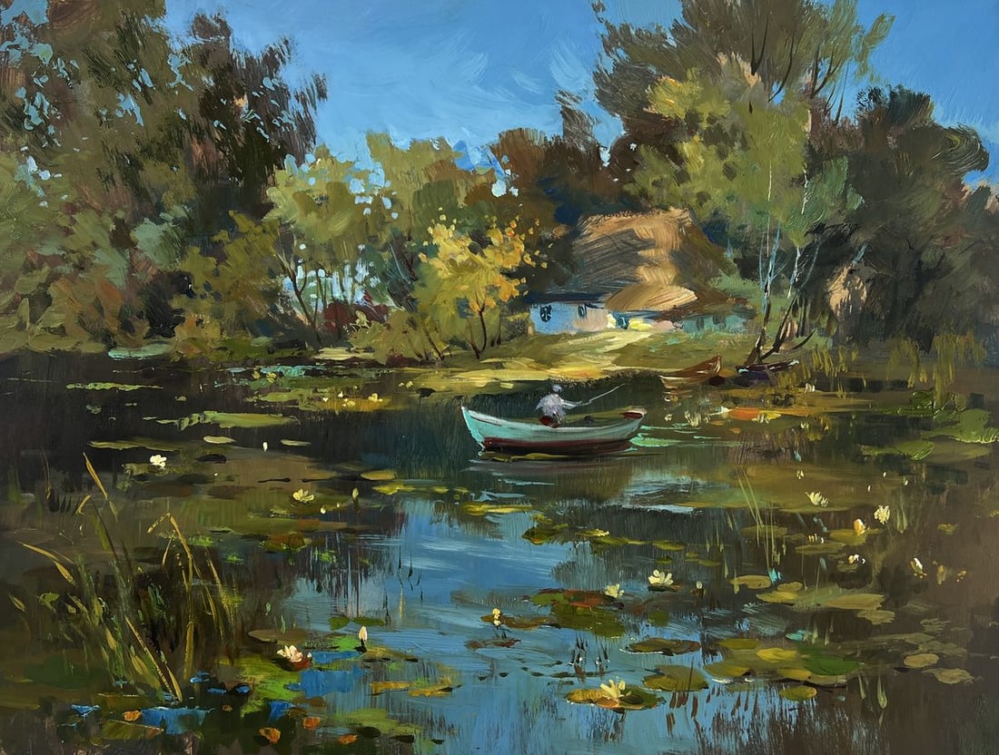 Oil painting Quiet fishing Yuriy Suprunchuk - 3