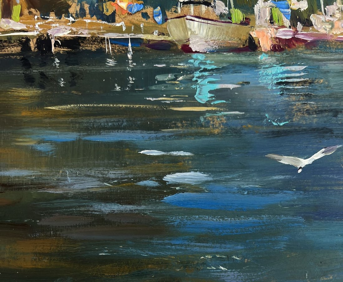 Oil painting Small yacht club Yuriy Suprunchuk - 8