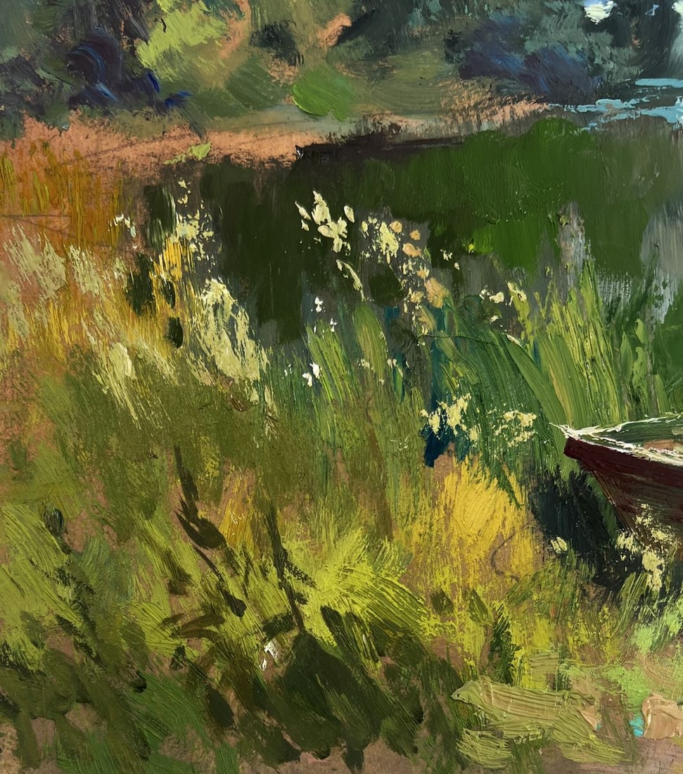 Oil painting The rain is approaching the river Yuriy Suprunchuk - 7