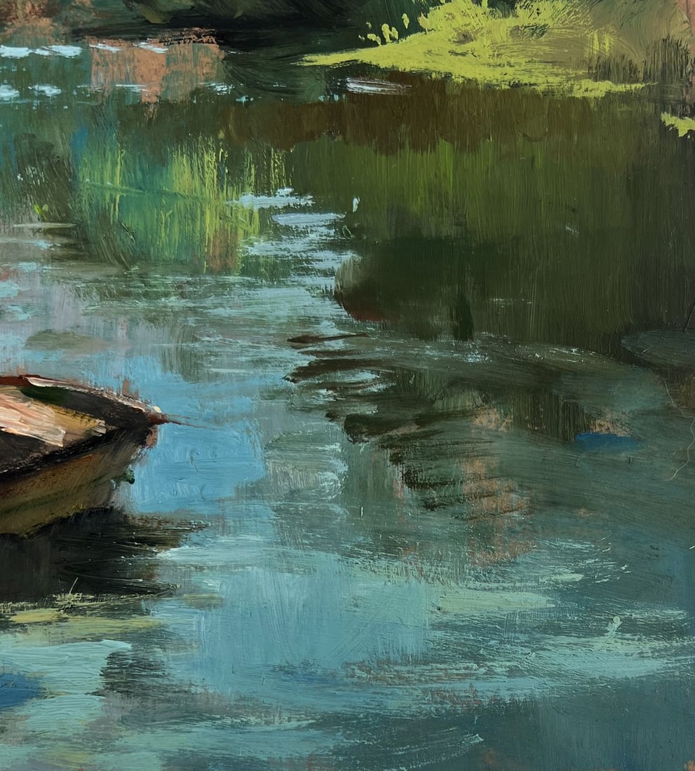 Oil painting The rain is approaching the river Yuriy Suprunchuk - 9