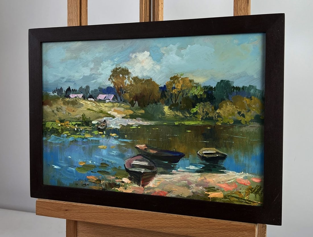 Oil painting Crossing to the other bank Yuriy Suprunchuk - 2