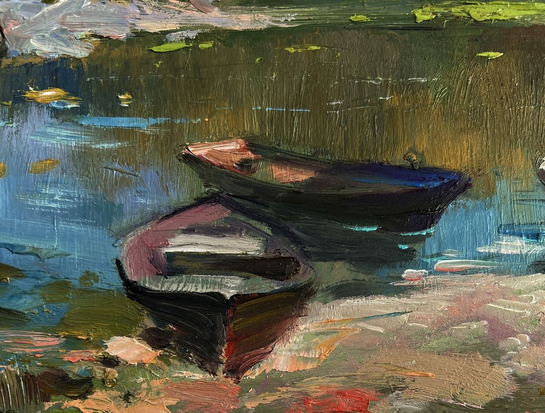 Oil painting Crossing to the other bank Yuriy Suprunchuk - 8