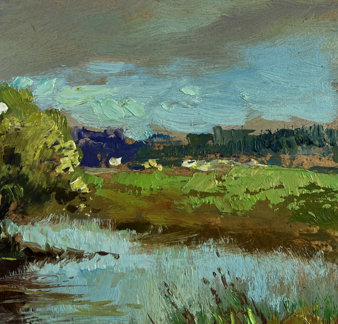 Oil painting Summer winding river Yuriy Suprunchuk - 4