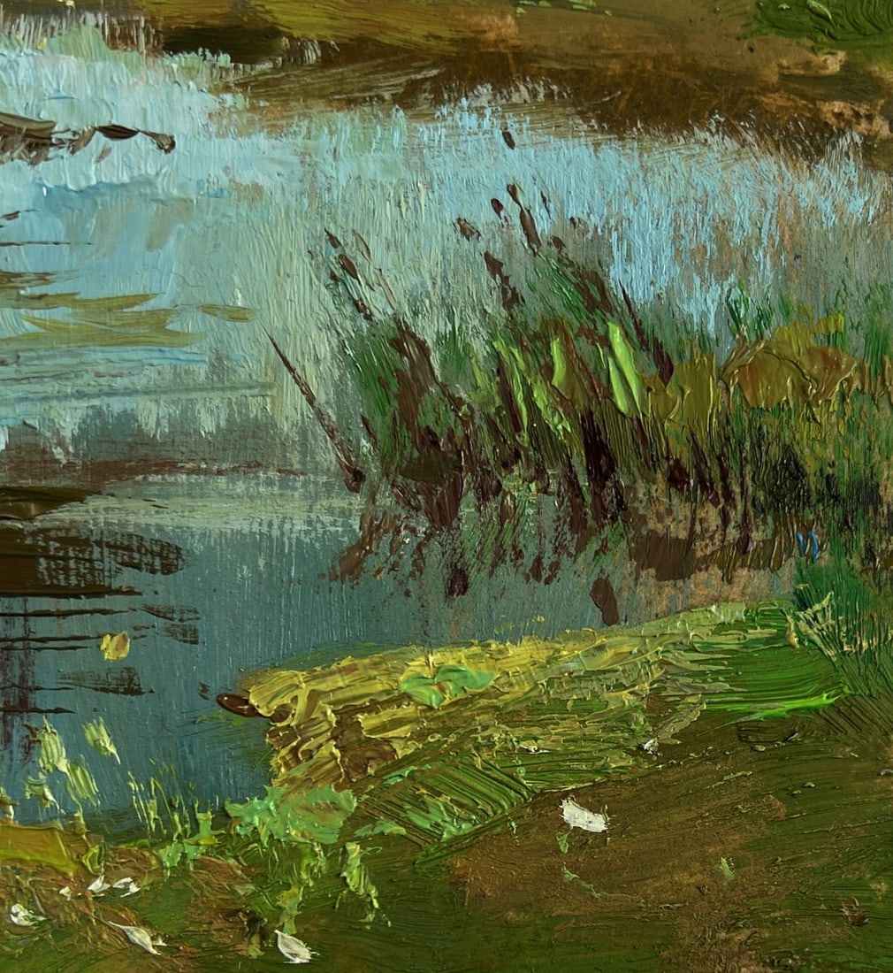 Oil painting Summer winding river Yuriy Suprunchuk - 7