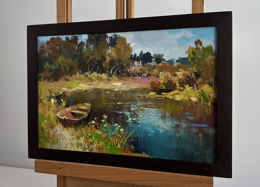 Oil painting Preparing for a boat trip Yuriy Suprunchuk - 2