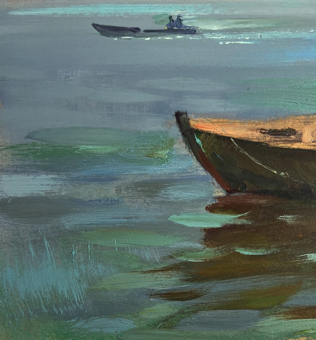 Oil painting On a long river journey Yuriy Suprunchuk - 7