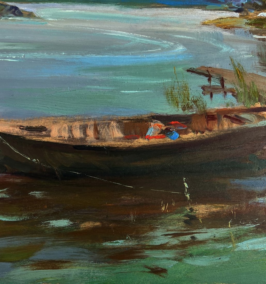 Oil painting On a long river journey Yuriy Suprunchuk - 8