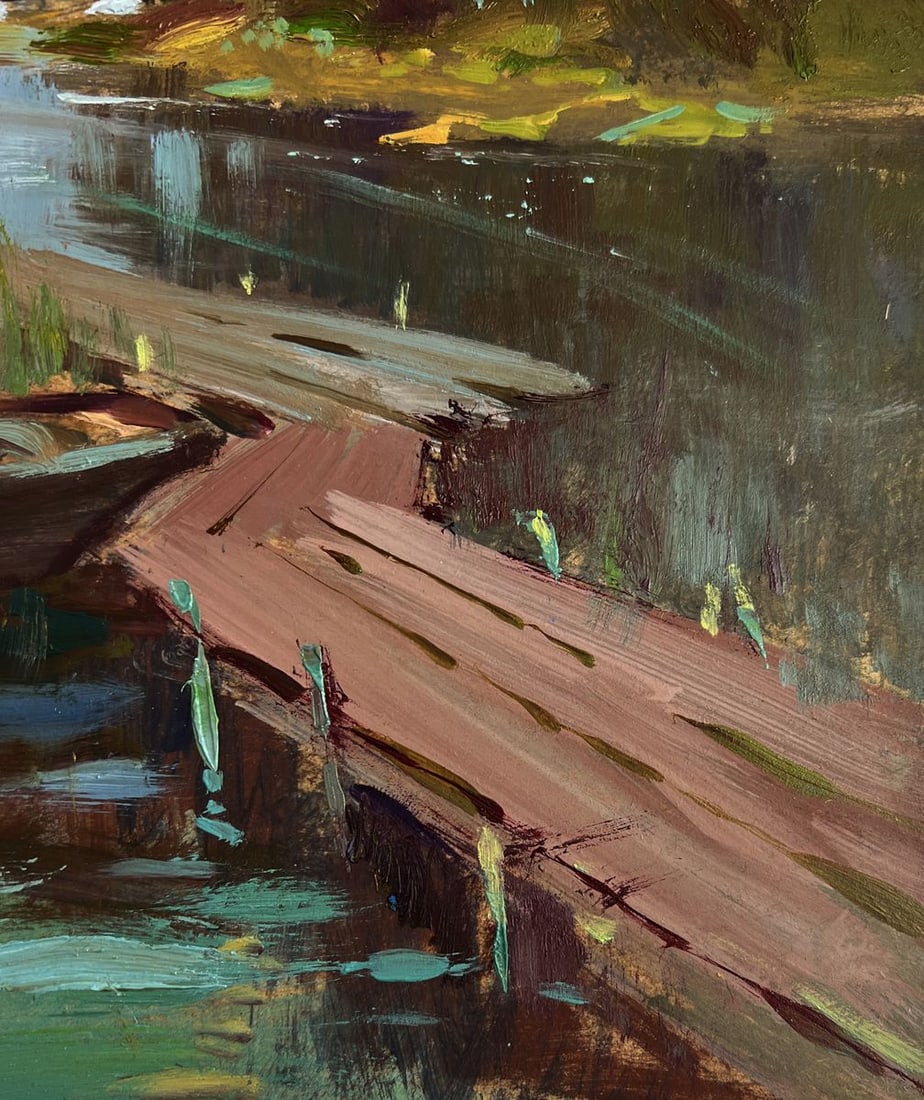 Oil painting On a long river journey Yuriy Suprunchuk - 9