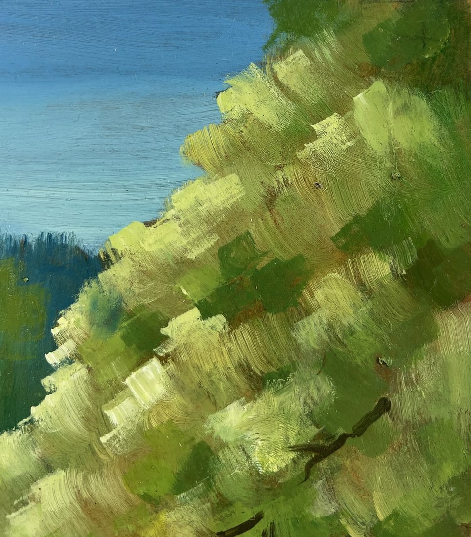 Oil painting Summer green forest Mykhailo Burdylo - 4