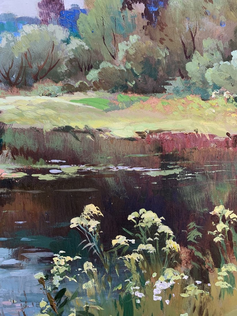 Oil painting River along the forest Yuriy Suprunchuk - 6