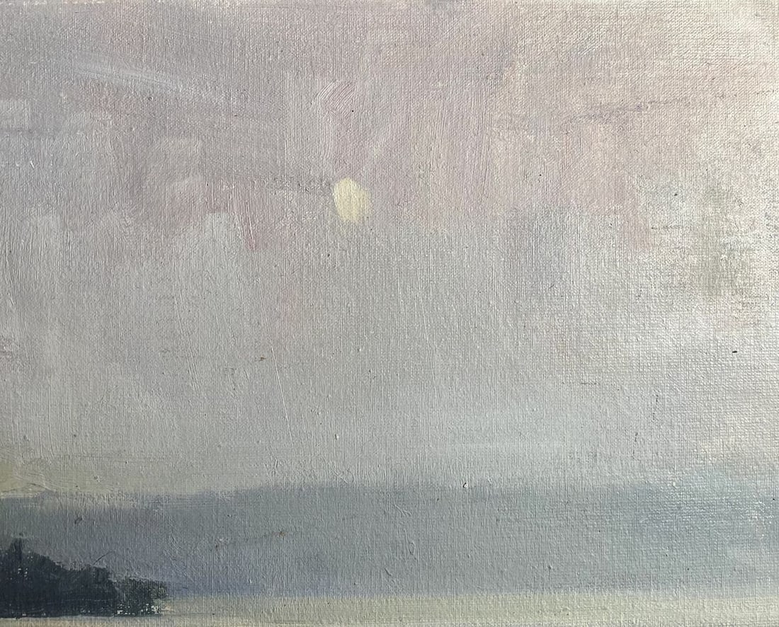 Oil painting Tranquility by the river Tatyana Derdey - 7