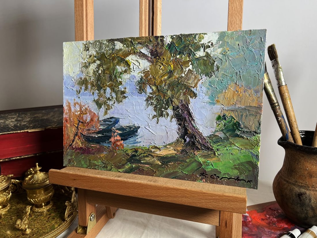 Oil painting Boats on the shore Boris Serdyuk - 2